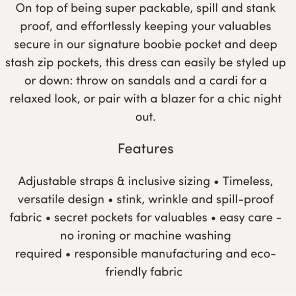 Wayre Seville Travel Dress Dark Gray Small Zippered Pockets Lightweight Airport - Picture 7 of 12